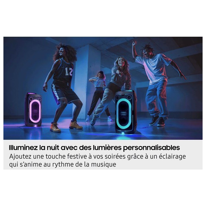 Enceinte - SAMSUNG - MX ST40F/XE - 160 W - Effets lumineux - Bluetooth - Batterie 16h - Noir Enceinte - SAMSUNG - MX ST40F/XE - 160 W - Effets lumineux - Bluetooth - Batterie 16h - Noir