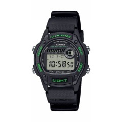 Montre - CASIO - W-220H - Mixte - Noir/Vert - Quartz - Digital