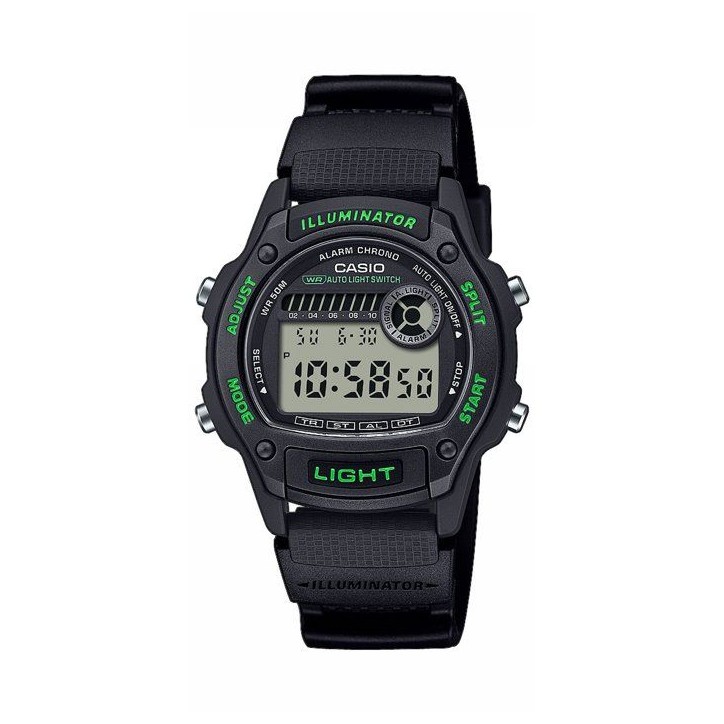 Montre - CASIO - W-220H - Mixte - Noir/Vert - Quartz - Digital Montre - CASIO - W-220H - Mixte - Noir/Vert - Quartz - Digital