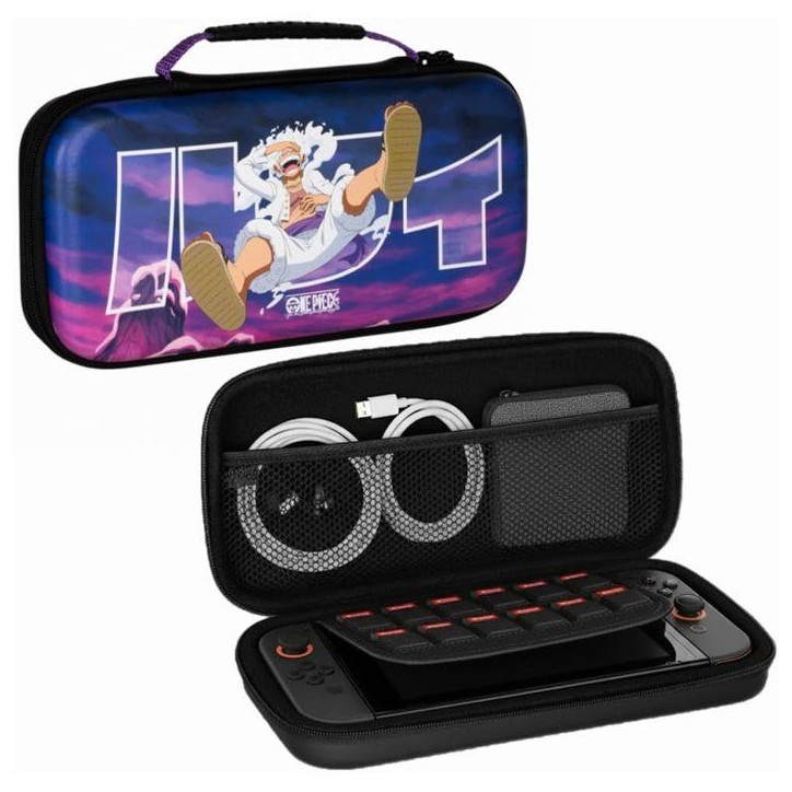 Housse de protection et transport - Nintendo Switch 2 - Konix - One Piece - Rangement accessoires - Motif Luffy Gear 5 - Violet Housse de protection et transport - Nintendo Switch 2 - Konix - One Piece - Rangement accessoires - Motif Luffy Gear 5 - Violet