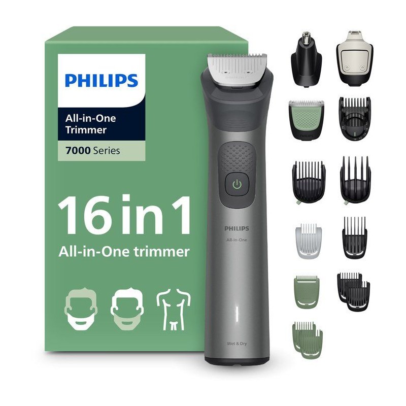 Tondeuse multi-usages - PHILIPS - Série 7000 - 16 en 1 - 21 hauteurs