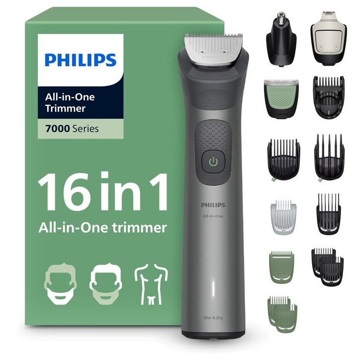 Tondeuse multi-usages - PHILIPS - Série 7000 - 16 en 1 - 21 hauteurs de coupe - Étanche Tondeuse multi-usages - PHILIPS - Série 7000 - 16 en 1 - 21 hauteurs de coupe - Étanche