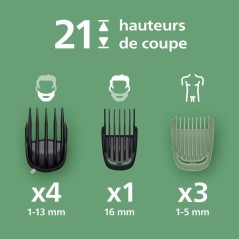 Tondeuse multi-usages - PHILIPS - Série 7000 - 16 en 1 - 21 hauteurs