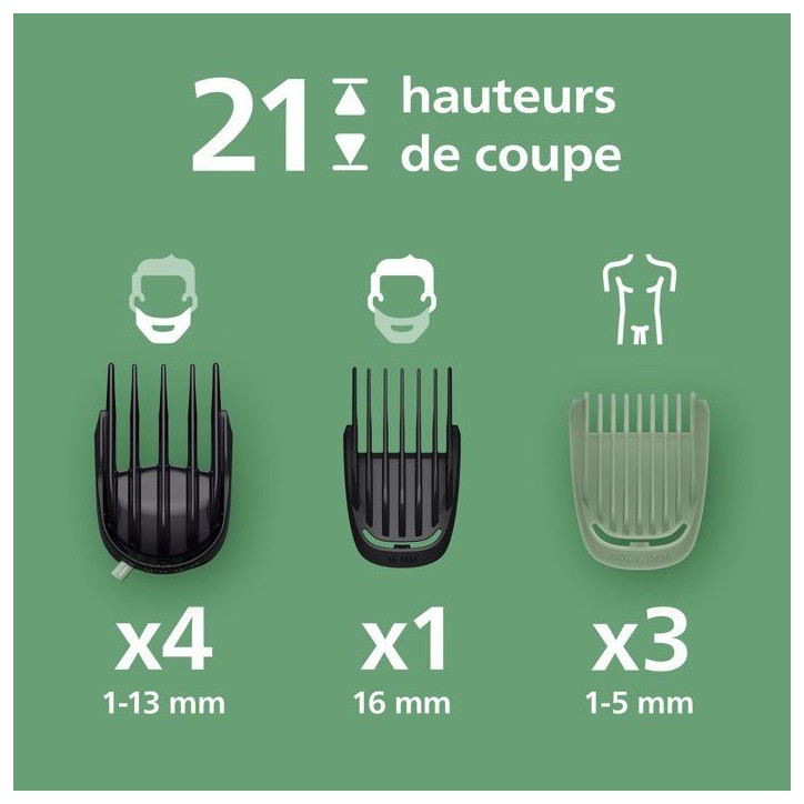 Tondeuse multi-usages - PHILIPS - Série 7000 - 16 en 1 - 21 hauteurs de coupe - Étanche Tondeuse multi-usages - PHILIPS - Série 7000 - 16 en 1 - 21 hauteurs de coupe - Étanche