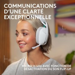 Casque gamer - Sans fil - Logitech G - G321 Lightspeed - Blanc