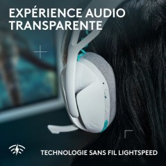 Casque gamer - Sans fil - Logitech G - G321 Lightspeed - Blanc