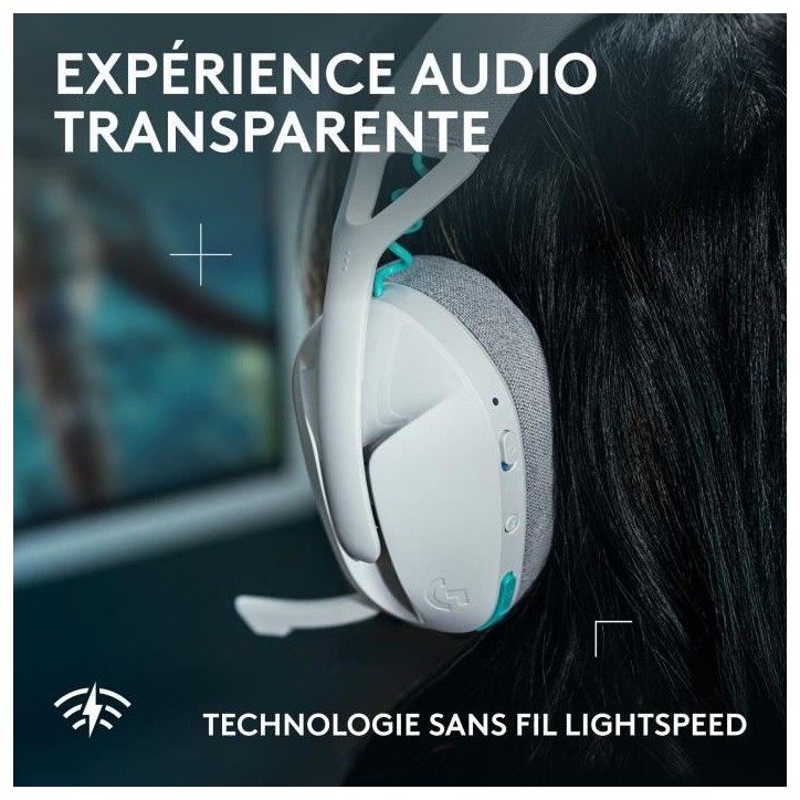 Casque gamer - Sans fil - Logitech G - G321 Lightspeed - Blanc Casque gamer - Sans fil - Logitech G - G321 Lightspeed - Blanc