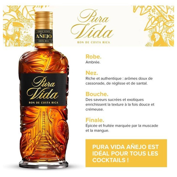 Pura Vida - Añejo - Rhum - 37,5% Vol. - 70cl
