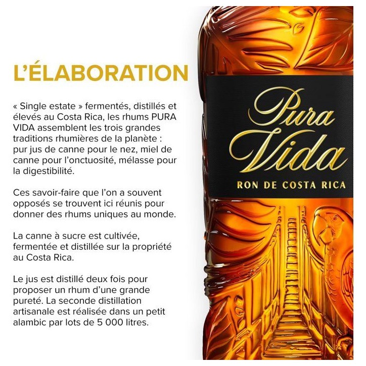 Pura Vida - Añejo - Rhum - 37,5% Vol. - 70cl