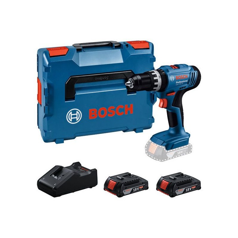 Perceuse a percussion sans fil BOSCH PROFESSIONAL - GSB 18V-25 - 2 bat