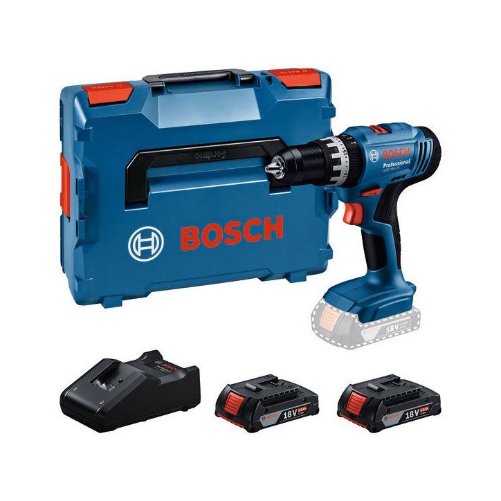 Perceuse a percussion sans fil BOSCH PROFESSIONAL - GSB 18V-25 - 2 batteries GBA 2,0Ah + chargeur GAL 18V-40 L Perceuse a percussion sans fil BOSCH PROFESSIONAL - GSB 18V-25 - 2 batteries GBA 2,0Ah + chargeur GAL 18V-40 L