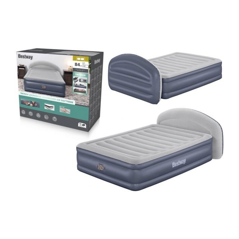 Matelas gonflable - BESTWAY - 671BD Queen - Pompe électrique intégr