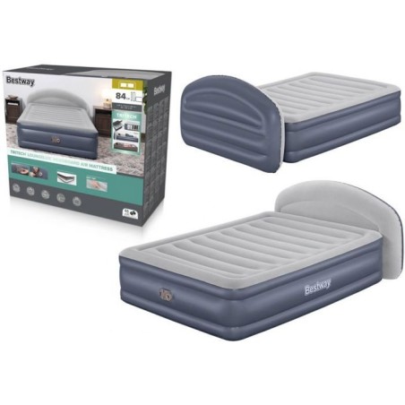 Matelas gonflable - BESTWAY - 671BD Queen - Pompe électrique intégr
