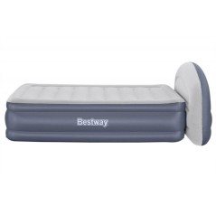 Matelas gonflable - BESTWAY - 671BD Queen - Pompe électrique intégrée - Tete de lit LoungeLux - Tritech durable
