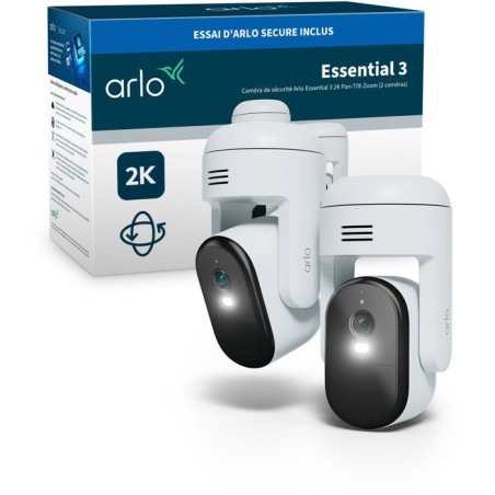 Caméra de surveillance - Arlo - Essential 3 Kit de 2 caméras 2K 360