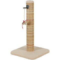 Poteau griffoir chat - ZOLUX - Sisal - Avec jouet suspendu - 60 cm - Boréal - Beige
