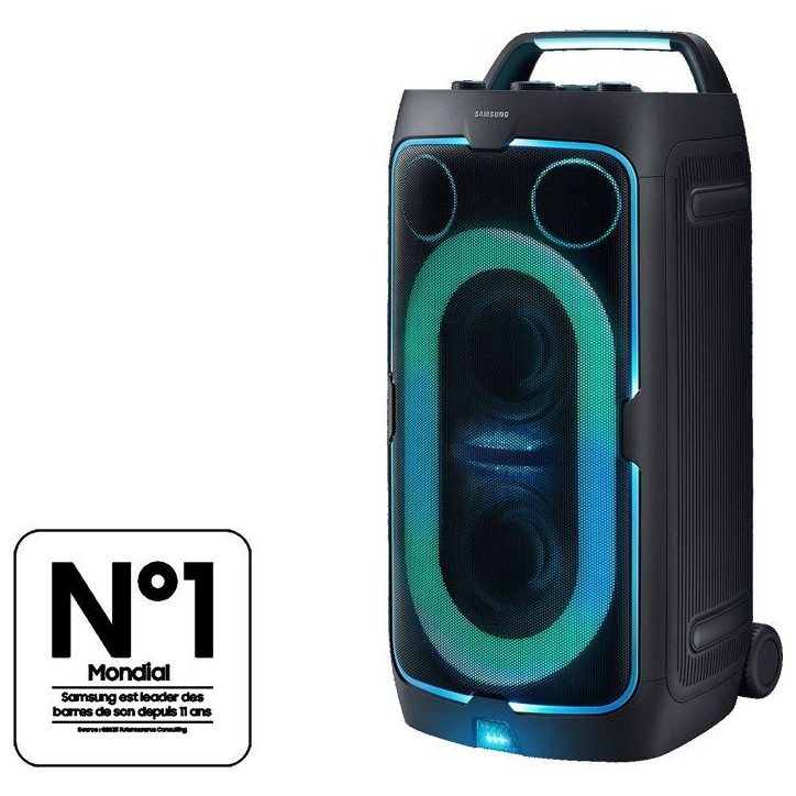 Enceinte - SAMSUNG - MX ST50F/XE - 240 W - Effets lumineux - Bluetooth - Batterie 18h - Roues intégrées - Noir Enceinte - SAMSUNG - MX ST50F/XE - 240 W - Effets lumineux - Bluetooth - Batterie 18h - Roues intégrées - Noir