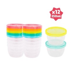 Badabulle Lot de 12 badabowls - Boîtes de conservation gradués 250ml