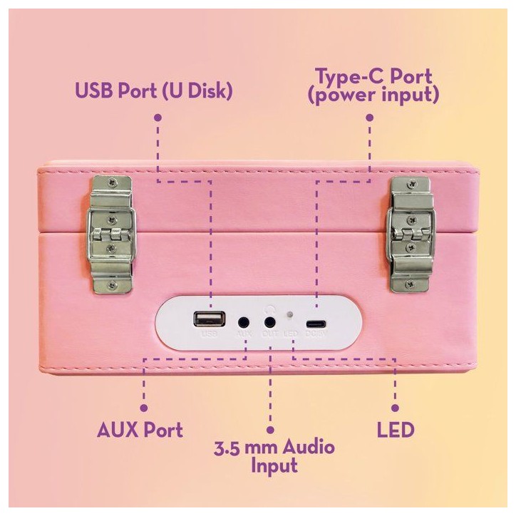 Lecteur CD Vintage - LISCIANIGIOCHI - Barbie Wireless CD Player - Bluetooth - Haut-parleurs stéréo - Des 12 ans - Rose Lecteur CD Vintage - LISCIANIGIOCHI - Barbie Wireless CD Player - Bluetooth - Haut-parleurs stéréo - Des 12 ans - Rose
