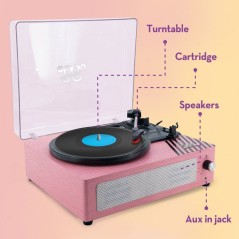 Platine Vinyle 3 Vitesses - LISCIANIGIOCHI - Vintage Vinyl Player - Ro