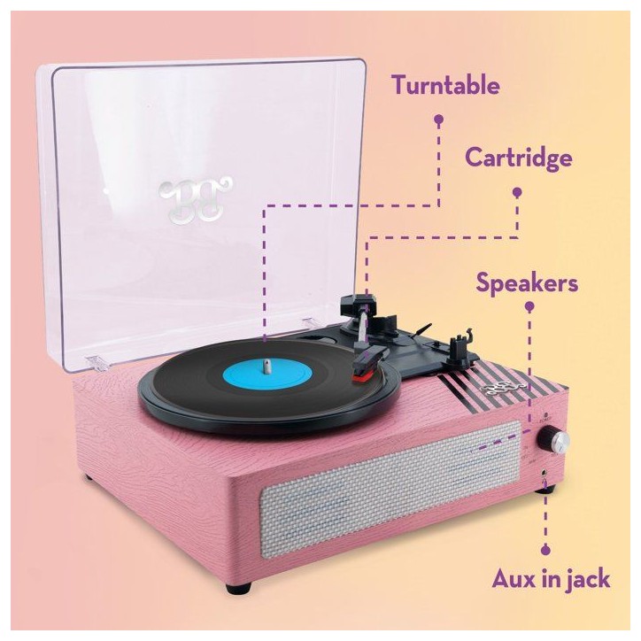 Platine Vinyle 3 Vitesses - LISCIANIGIOCHI - Vintage Vinyl Player - Rose - Des 12 ans Platine Vinyle 3 Vitesses - LISCIANIGIOCHI - Vintage Vinyl Player - Rose - Des 12 ans