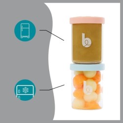 Babymoov ISY BOWLS 6 Pots de conservation en Verre Borosilicate - Grad