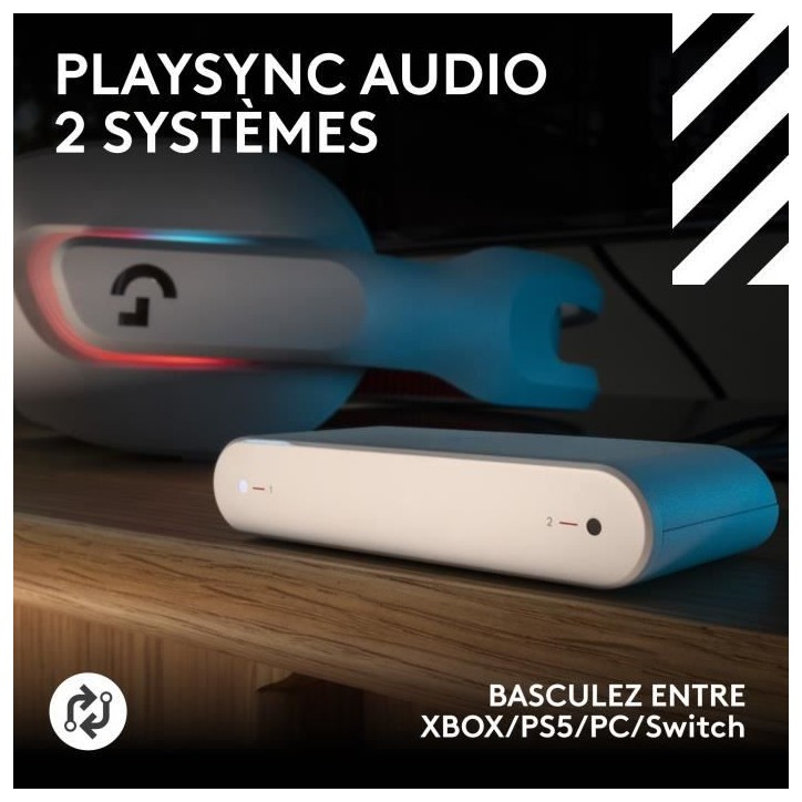 Casque gamer - sans fil - Logitech G - Astro A20 X - Lightspeed - Blanc Casque gamer - sans fil - Logitech G - Astro A20 X - Lightspeed - Blanc
