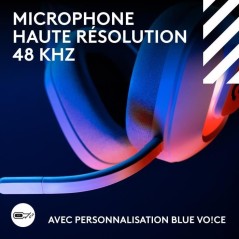 Casque gamer - sans fil - Logitech G - Astro A20 X - Lightspeed - Blan