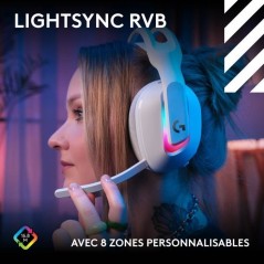 Casque gamer - sans fil - Logitech G - Astro A20 X - Lightspeed - Blan
