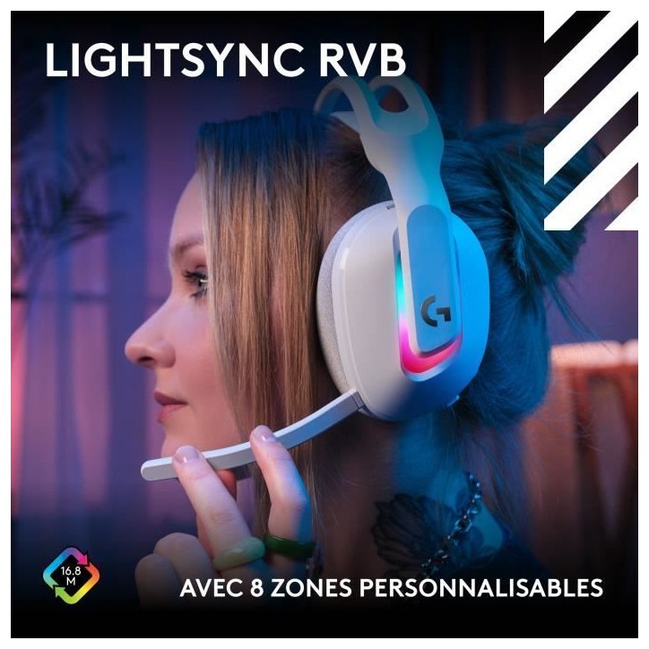 Casque gamer - sans fil - Logitech G - Astro A20 X - Lightspeed - Blanc Casque gamer - sans fil - Logitech G - Astro A20 X - Lightspeed - Blanc