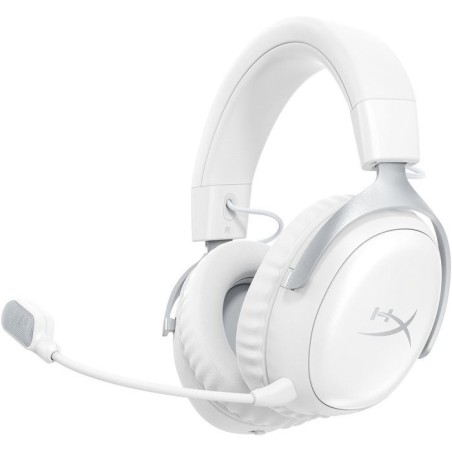 Casque Gamer Sans Fil HyperX Cloud III S Wireless blanc pour PC Mac PS