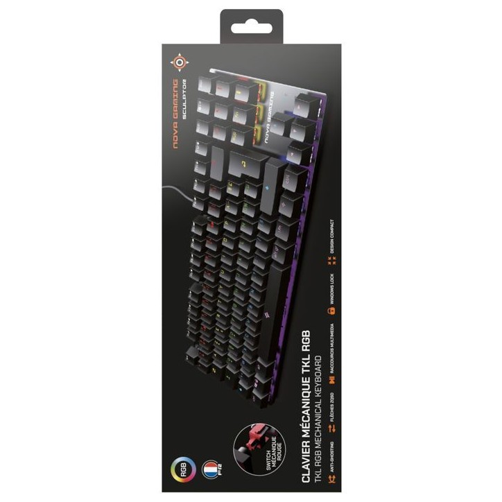 Clavier gamer - Mécanique - Nova Gaming - Sculptor - TKL - LED RGB Clavier gamer - Mécanique - Nova Gaming - Sculptor - TKL - LED RGB