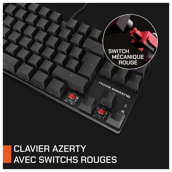 Clavier gamer - Mécanique - Nova Gaming - Sculptor - TKL - LED RGB Clavier gamer - Mécanique - Nova Gaming - Sculptor - TKL - LED RGB