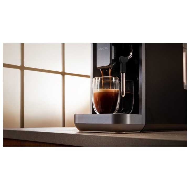 Machine a café Expresso broyeur - CECOTEC - CremmaetLungoSteam - 19 bars - 280 g - 2 L - 5 boissons - Noir Machine a café Expresso broyeur - CECOTEC - CremmaetLungoSteam - 19 bars - 280 g - 2 L - 5 boissons - Noir