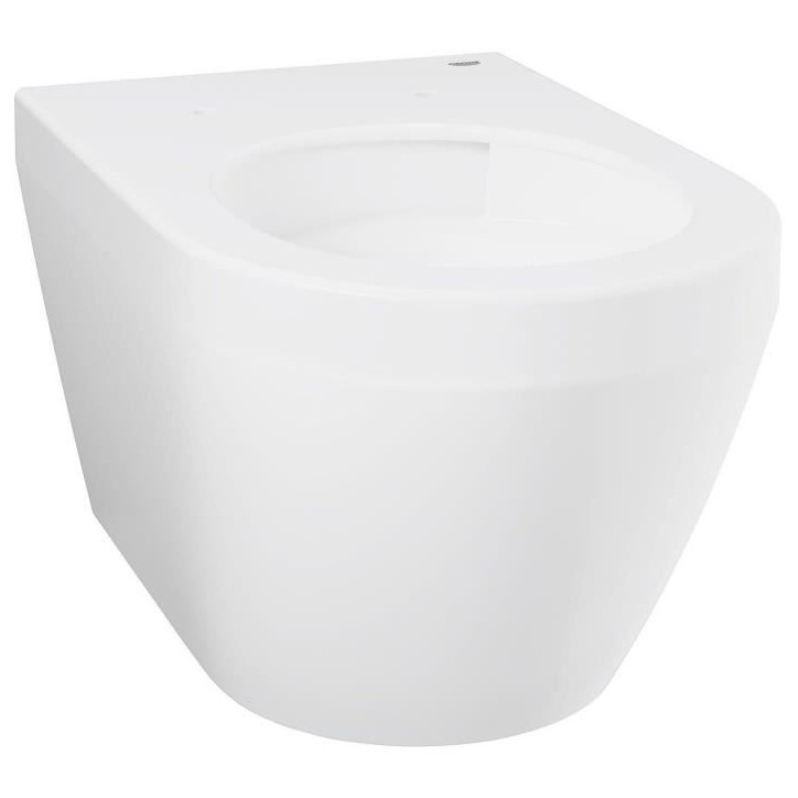 Cuvette WC suspendue compact - GROHE Euro Ceramic - Porcelaine vitrifiée - Sans bride - Blanc