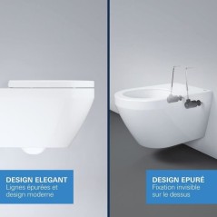 Cuvette WC suspendue compact - GROHE Euro Ceramic - Porcelaine vitrifi