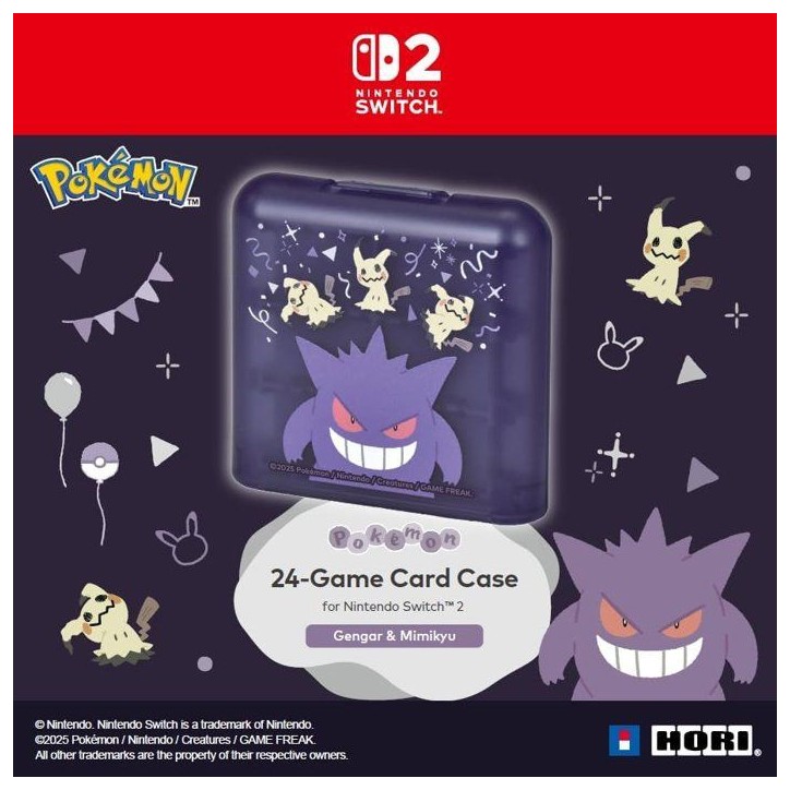 Boîtier de rangement 24 jeux - Nintendo Switch 2 - Hori - Motif Pokémon Gengar Boîtier de rangement 24 jeux - Nintendo Switch 2 - Hori - Motif Pokémon Gengar