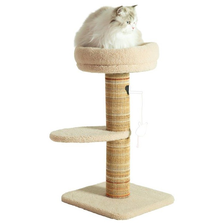 Arbre a chat griffoir - ZOLUX - Stable - Espace de repos - Jeu souris - Sisal - 70 cm - Boréal - Beige