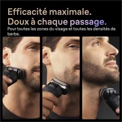 Rasoir électrique - BRAUN - Série 9 9660cc - 60 min - Étanche - Noi