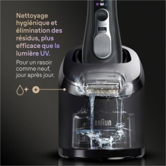 Rasoir électrique - BRAUN - Série 9 9660cc - 60 min - Étanche - Noi