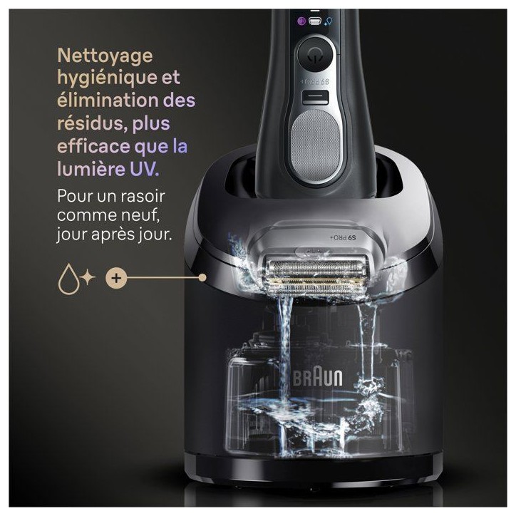 Rasoir électrique - BRAUN - Série 9 9660cc - 60 min - Étanche - Noir Rasoir électrique - BRAUN - Série 9 9660cc - 60 min - Étanche - Noir