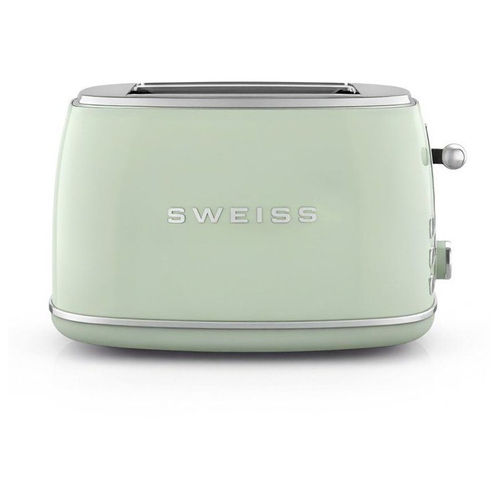 Grille pain vintage 2 fentes - SWEISS - GRS7 - 850 W - Thermostat réglable - Vert Grille pain vintage 2 fentes - SWEISS - GRS7 - 850 W - Thermostat réglable - Vert