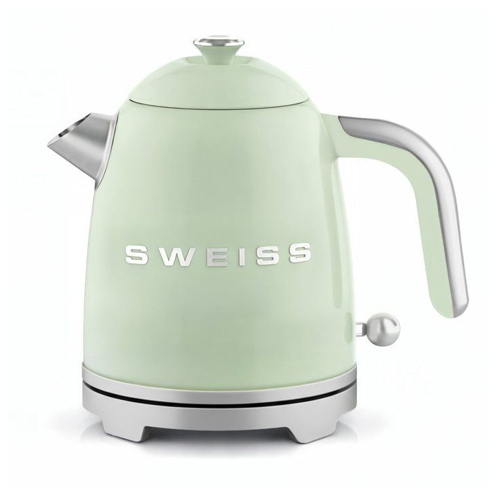 Bouilloire vintage - SWEISS - KTS7 - 1000 W - 1 L - Socle 360° - Vert Bouilloire vintage - SWEISS - KTS7 - 1000 W - 1 L - Socle 360° - Vert