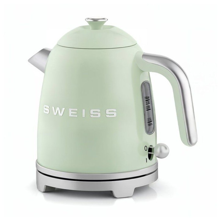 Bouilloire vintage - SWEISS - KTS7 - 1000 W - 1 L - Socle 360° - Vert Bouilloire vintage - SWEISS - KTS7 - 1000 W - 1 L - Socle 360° - Vert