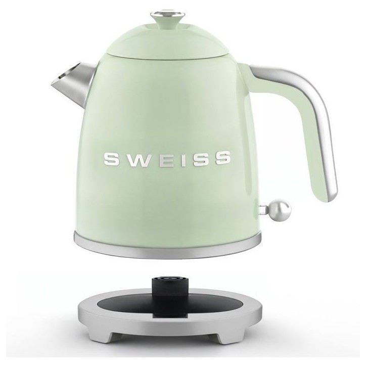 Bouilloire vintage - SWEISS - KTS7 - 1000 W - 1 L - Socle 360° - Vert Bouilloire vintage - SWEISS - KTS7 - 1000 W - 1 L - Socle 360° - Vert
