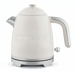 Bouilloire vintage - SWEISS - KTS8 - 1000 W - 1 L - Socle 360° - Beig