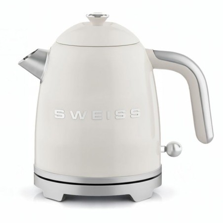 Bouilloire vintage - SWEISS - KTS8 - 1000 W - 1 L - Socle 360° - Beig