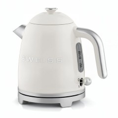 Bouilloire vintage - SWEISS - KTS8 - 1000 W - 1 L - Socle 360° - Beig