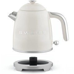 Bouilloire vintage - SWEISS - KTS8 - 1000 W - 1 L - Socle 360° - Beig