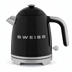 Bouilloire vintage - SWEISS - KTS9 - 1000 W - 1 L - Socle 360° - Noir